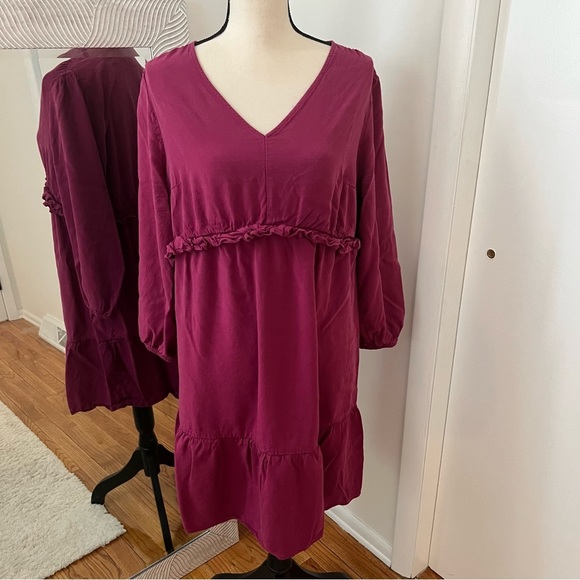 Isabel Maternity by Ingrid & Isabel Pink Long Sleeve Maternity Dress - Picture 2 of 8